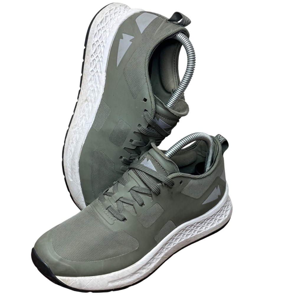 Men's Athletic Running Shoes in Olive Green - Lightweight Performance